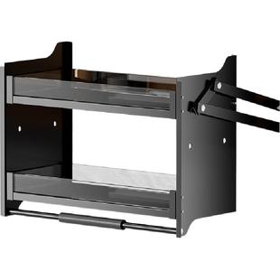 unaxi-V20吊柜拉篮下拉式置物架升降收纳缓冲橱柜厨房合金调味篮