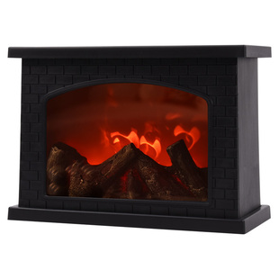 仿真壁炉假火焰氛围灯新年装饰摆件直播间背景篝火燃烧火炉小夜灯