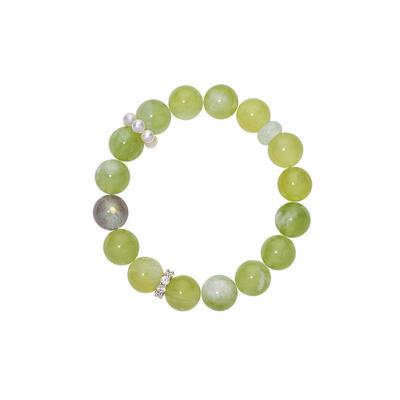 《雀跃》ROUSY复古设计新中式松弛感天然珍珠玉石纯银手串女春天