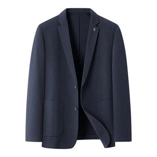 [泡泡纱肌理感]梦特娇男士西服26春款休闲单西装时尚外套免烫薄J