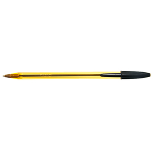 日本HIGHTIDE BIC 圆珠笔黑色0.8mm双支装 Cristal系列复古六角手绘书写办公签字笔 大容量油性笔顺滑出墨