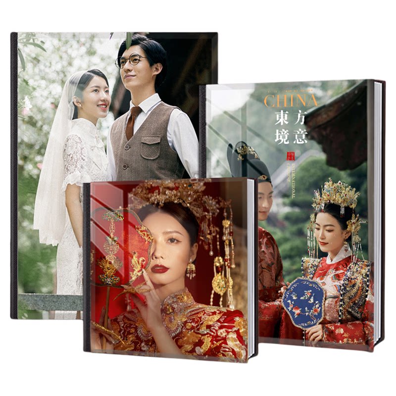 水晶相册定制结婚纱照写真照片制作打印成册纪念本做相册影集高端