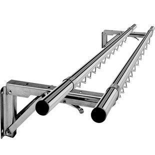 免打孔不锈钢阳台晾衣架三角折叠支架外墙侧装护栏窗户防盗网栏杆