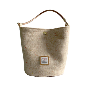 harris tweed哈里斯粗花呢水桶包小清新手拎包小众单肩手提腋下包