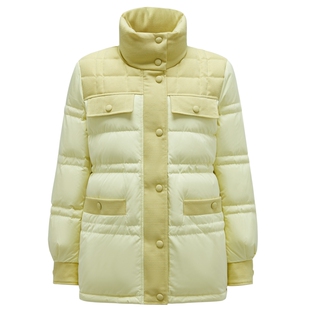 MOISSAC摩萨克冬季法式白鸭绒拼接小香风羽绒服外套女