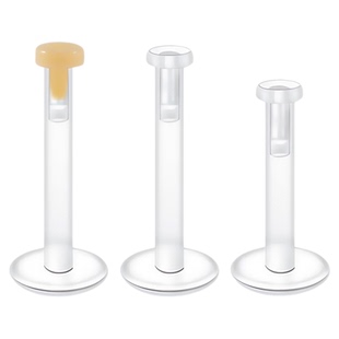 钛研社｜透明耳钉隐形硅胶肤色唇环唇钉耳骨钉亚克力耳棒肉色穿刺