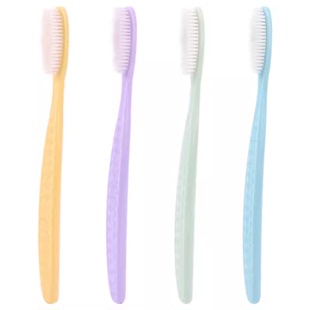 出口日本大王宽头68孔细软刷毛牙刷四支装成人男女家用家庭装牙刷