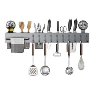 吸盘厨房刀具置物架壁挂式多功能刀架毛巾架免打孔筷笼一体筷子筒