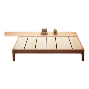 衔接飘窗床定制床排骨架无床头单人一米二小床小户型全榫卯实木床