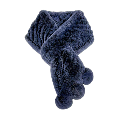 獭兔毛皮草编织围巾加厚保暖围脖