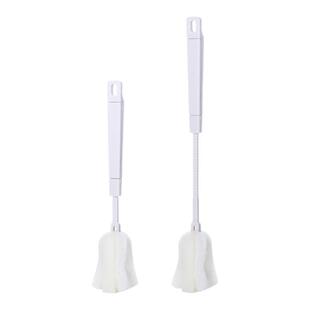 日本AISEN海绵洗杯刷奶瓶保温杯玻璃杯清洁刷手柄可伸缩水杯子刷