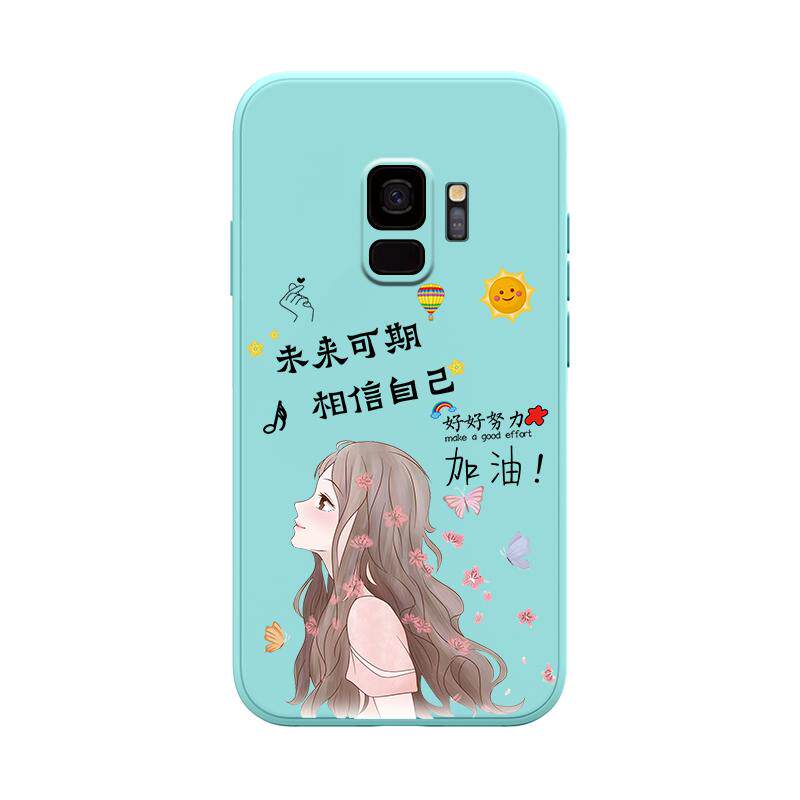 三星s9液态硅胶少女简约