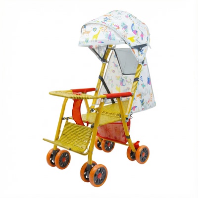 仿藤婴儿手推车竹藤推车夏季便携