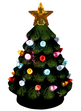 装饰圣诞树老人雪橇陶瓷彩灯