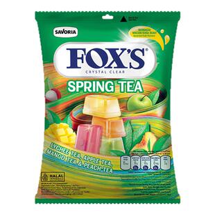 霍士FOXS进口水晶糖印尼进口水果糖硬糖四季茶味儿童糖果圣诞节