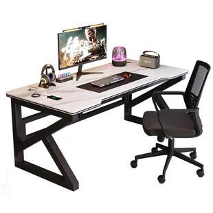 岩板电脑桌台式学生卧室书桌写字办公桌轻奢家用游戏电竞桌椅套装