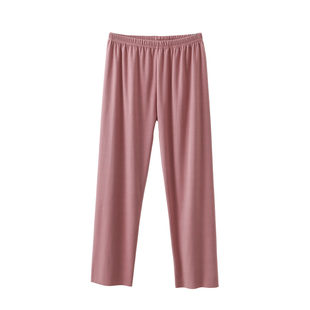 宽松德绒睡裤女秋冬季加厚保暖家居裤高腰阔腿裤休闲百搭直筒长裤