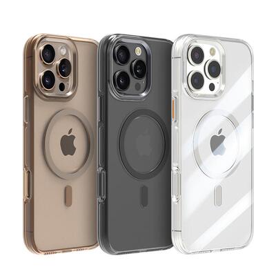 适用iphone16不易发黄全硬磁吸壳