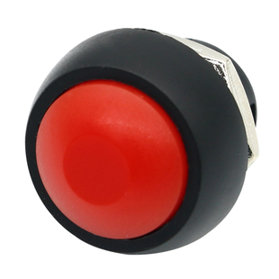 12mm小型电源防水超短复位点动自锁按钮开关圆形按键启动24 220V