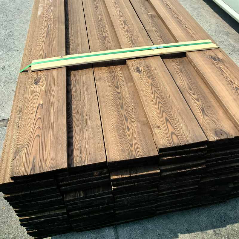 户外碳化防腐木长廊立柱栈道栅栏木地板庭院实围栏护栏条葡萄架