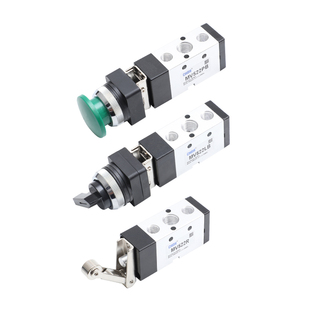 气动电磁阀MV522R二位五通气阀手动手转手按钮气控阀机械阀控制阀