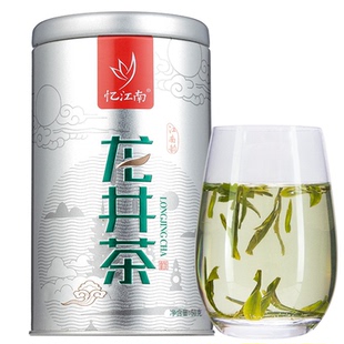 2025年新茶忆江南正宗龙井茶豆香绿茶明前罐待客散茶钱塘龙井茶叶
