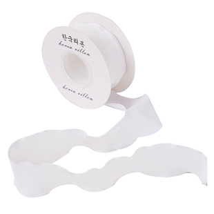 2025母亲节快乐蛋糕装饰白色褶皱荷叶蝴蝶结丝带女神妈妈甜品装扮