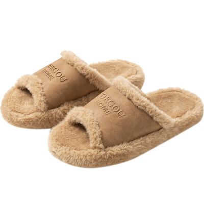 居家轻奢毛毛绒棉拖鞋女抗菌