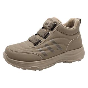 强人3515女鞋2025秋冬新款加绒保暖休闲鞋时尚百搭棉鞋厚底运动鞋