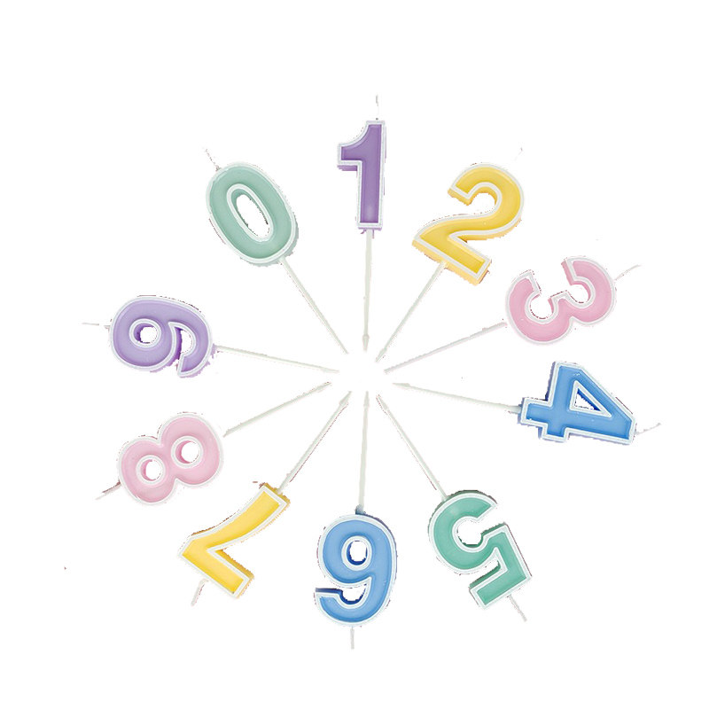 包邮糖果数字蜡烛0-9彩色生日蜡烛