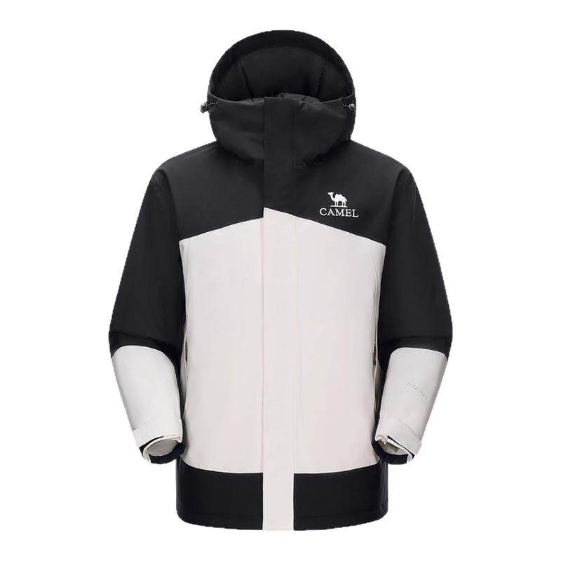 骆驼户外夹棉冲锋衣AK80硬壳防水棉服外套秋冬新款加厚撞色登山服