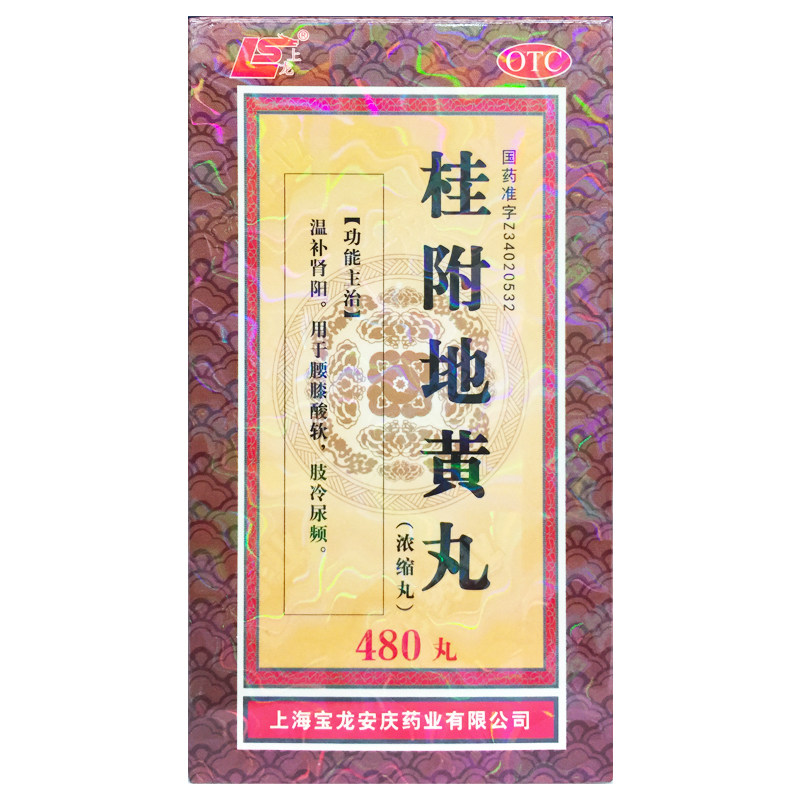 【上龙】桂附地黄丸(浓缩丸)0.375g*480丸/盒