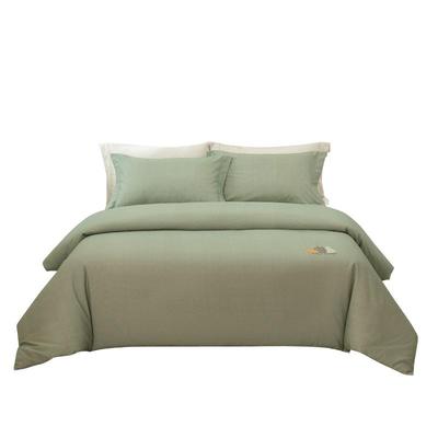 乐优家A类磨毛纯棉四件套全棉100%棉刺绣保暖套件2024秋冬新款冬