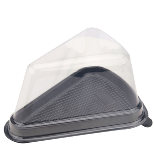 三角形榴莲慕斯千层蛋糕盒子切块一次性透明西点切件打包包装盒子