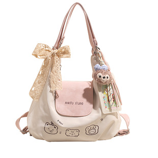 学生党包包大容量托特包新款双肩包百搭可爱休闲简约洋气单肩女包