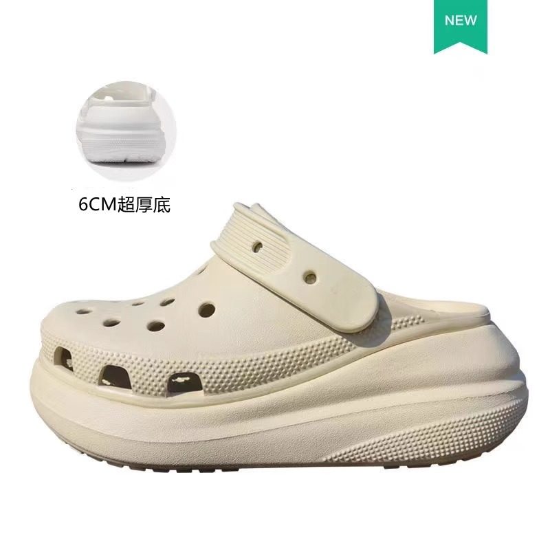 厚底泡芙云朵洞洞鞋女款夏季外穿eva防滑防臭增高超火不累脚拖鞋