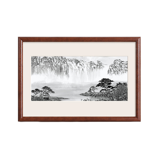 实木国画画框书法书画装裱相框字画卡纸定制裱框框架挂墙批发