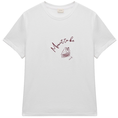 OCHIRLY欧时力棉麻刺绣短袖t恤