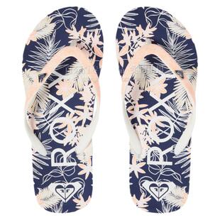 ROXY女童潮牌户外休闲度假游泳防滑超轻泡沫平底百搭拖鞋