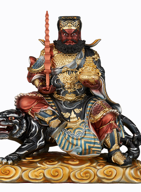 带骑武财神赵公明摆件树脂