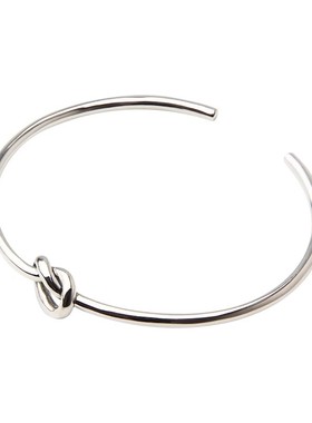 同心结打结钛钢男女镀18K金手镯