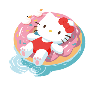 洗衣机贴纸Hellokitty记得掏兜滚筒外壳静电贴纸遮丑创意装饰贴膜