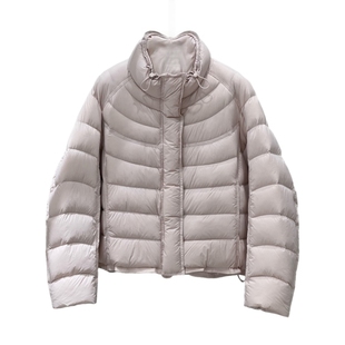 韩系简约立领排骨羽绒服女短款2025冬季新款超好看的90白鸭绒外套