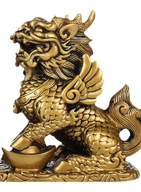 麒麟摆件一对招财求子送子麒麟工艺品乔迁新居礼品家居客厅装饰品