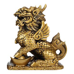 麒麟摆件一对招财求子送子麒麟工艺品乔迁新居礼品家居客厅装饰品