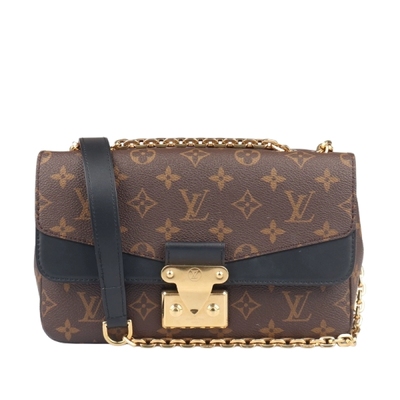 中古85新LV路易威登MARCEAU黑色MONOGRAM斜挎包二手奢侈品包包
