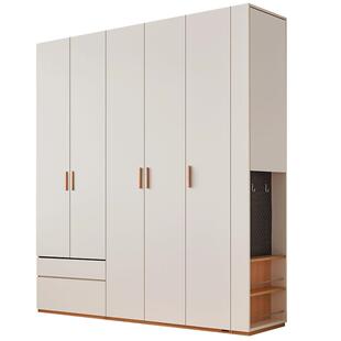 全友家居原木风组合一门到顶衣柜家用卧室小户型带边柜衣橱家具