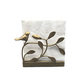 美式铁艺小鸟纸巾架子厨房桌面立式餐厅创意西餐巾纸夹托厨纸收纳