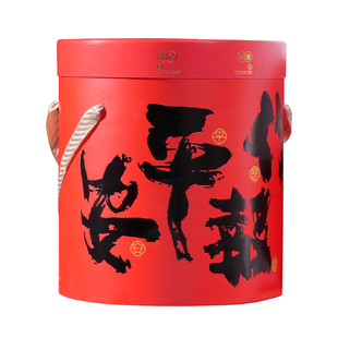 新年礼盒空盒高档年货包装盒定制马年熟食腊肉酱货大号通用抱抱桶