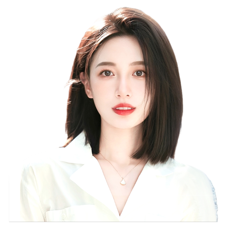双递针假发片全真人发遮白发刘海